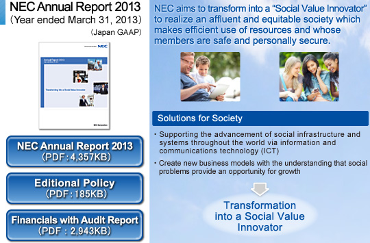 NEC Annual Report 2013  (Year ended March 31, 2013)