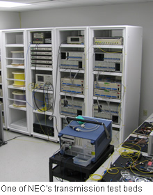 One of NEC's transmission test beds