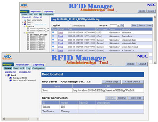 WebOTX RFID Manager administration tools