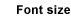 Font size