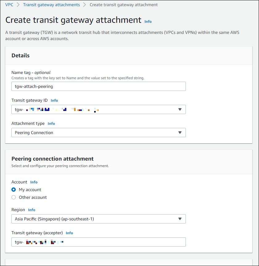 Create TGW Attachment