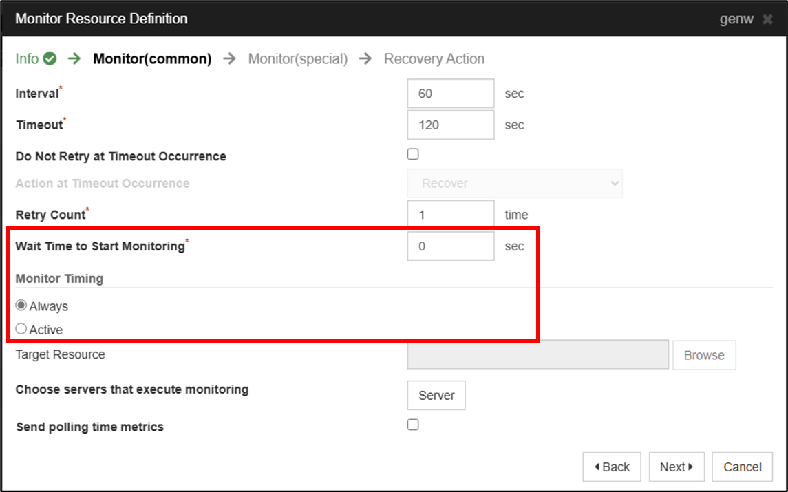 Custom Resource 1 Settings