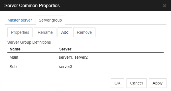 Server Common Properties