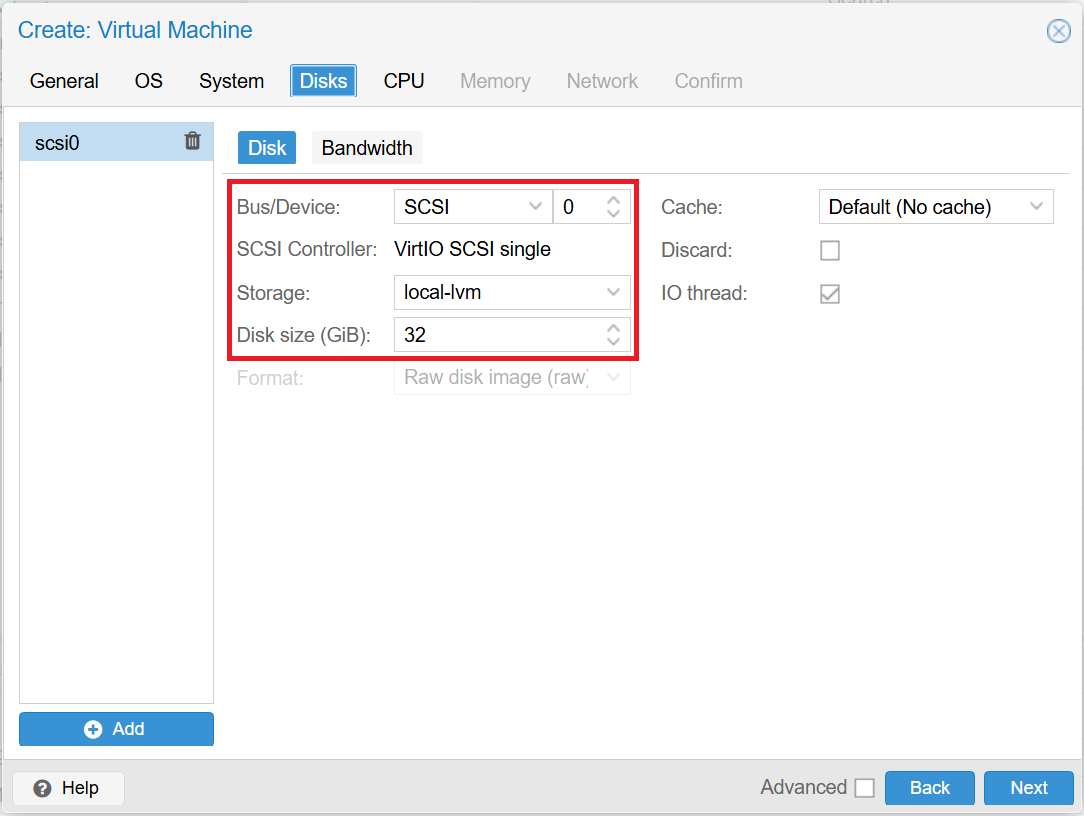 Proxmox Web Interface 9
