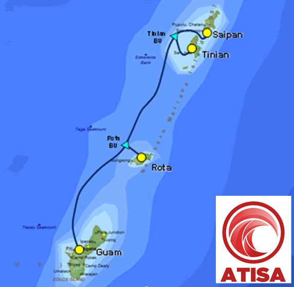 ATISA Fiber Optic Submarine Cable System Route