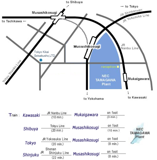 Map of Tamagawa Plant / Access