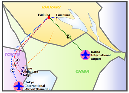 Map of Tsukuba Research Laboratories / Access
