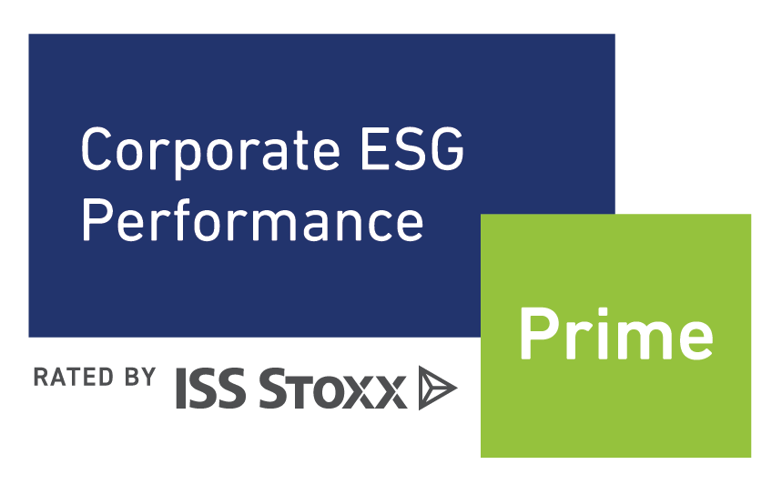The logo of ISS ESG Corporate Rating Prime