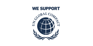 The logo of WE SUPPORT UN GLOBAL COMPACT