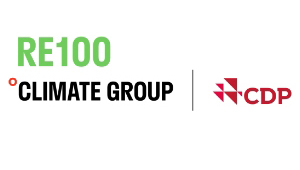 The logo of RE100 CLIMATE GROUP CDP