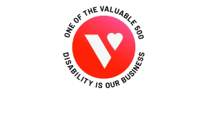 The logo of ONE OF THE VALUABLE 500 DISABILITY IS OUR BUSINESS