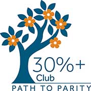 The logo of 30％Club Japan GROWTH THROUGH DIVERSITY