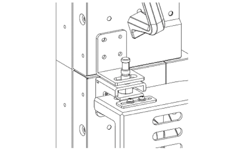 Coupling of Up/Down displays using adjustment pins.