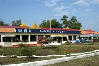 Exterior view of Dawei Airport (one of the airports scheduled for installation of an air traffic control system)