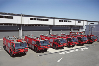 Morita's Aircraft rescue fire fighting vehicles